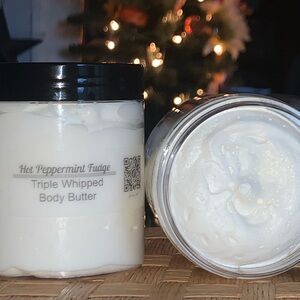 8oz Hot Peppermint Fudge Triple Whipped Body Butter Hand Made link in bio